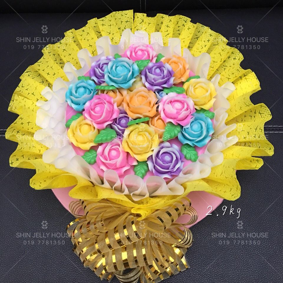 【C007】 玫瑰花花束燕菜 "Rose Jelly Bouquet"