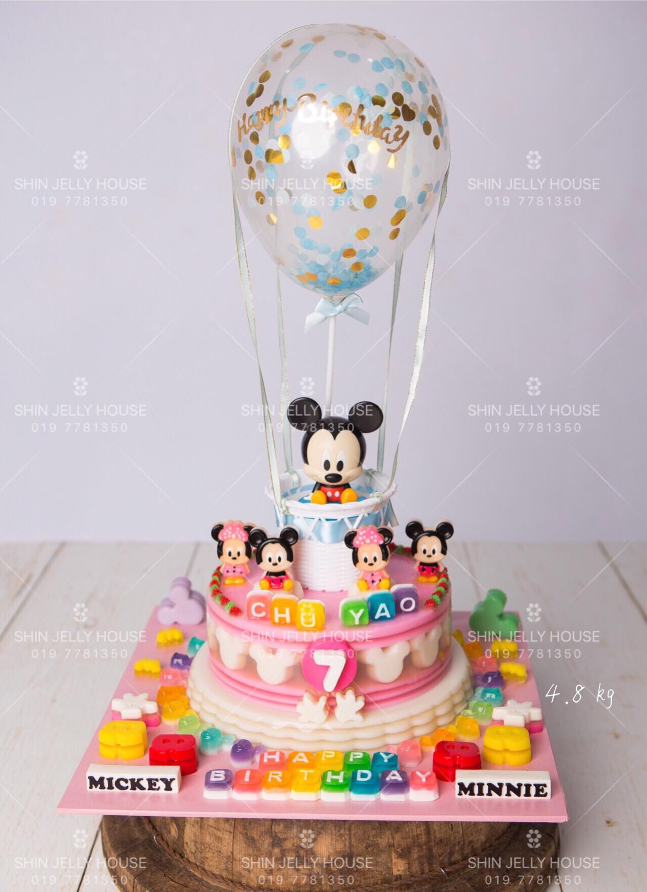 【C013】 热气球米奇燕菜蛋糕 "Hot Air Balloon Mickey Jelly Cake"