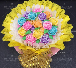 【C007】 玫瑰花花束燕菜 "Rose Jelly Bouquet"