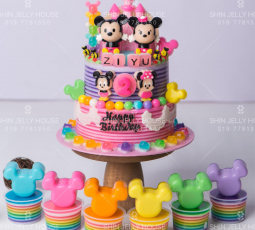 【C011】 米奇米妮燕菜蛋糕 "Mickey Minnie Mouse Jelly Cake"